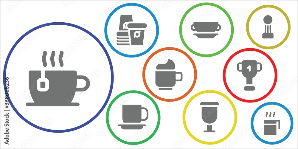 Modern Simple Set of coffe Vector filled Icons Modern Simple Set of coffe Vector filled Icons