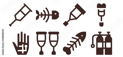 Modern Simple Set of spine Vector filled Icons