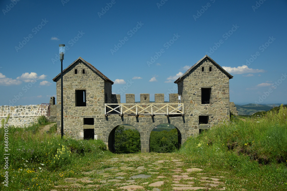 Roman fort gate - Porolissum ancient roman city in Romania, old Dacia province