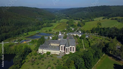 Wallpaper Mural View across Himmerod Abbey, Grosslittgen, Eifel, Rhineland-Palatinate, Germany Torontodigital.ca