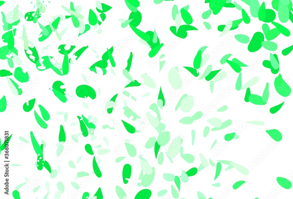 Light Green vector doodle layout with leaves. Light Green vector doodle layout with leaves.