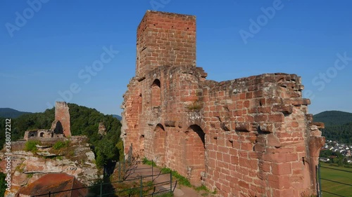 Altdahn Castle near Dahn, Dahner Felsenland (Dahn Rocky Landscape), Palatinate Forest, Rhineland-Palatinate, Germany photo