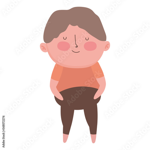 grandparents day, grandpa standing character cartoon isolated icon design