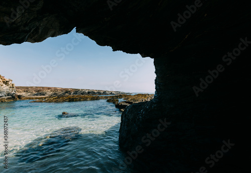 Rocky grotto in Buizinhos beach, Alentejo, Portugal