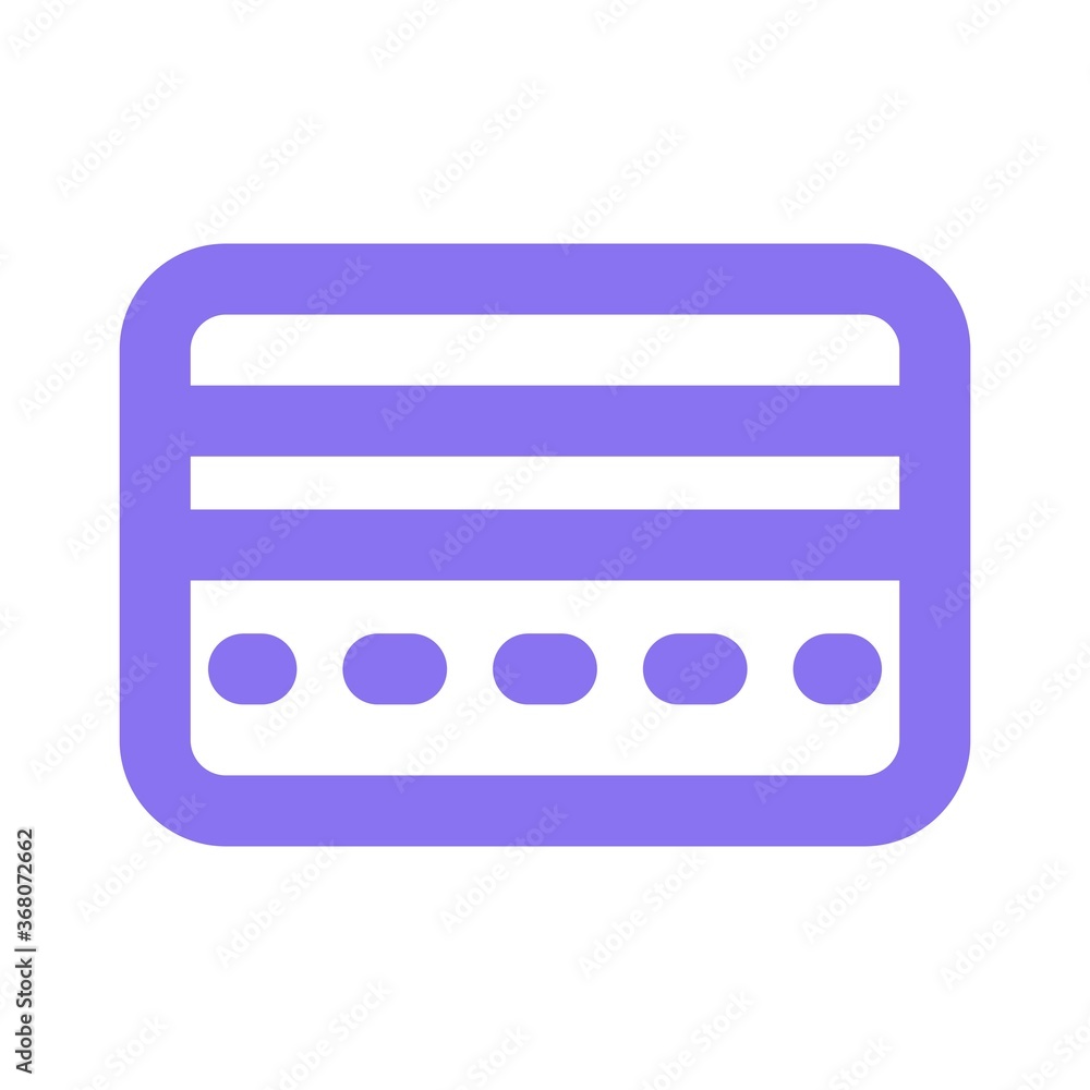 Credit card icon in flat design style. Plastic banking card for online payments. Credit card icon in flat design style. Plastic banking card for online payments.