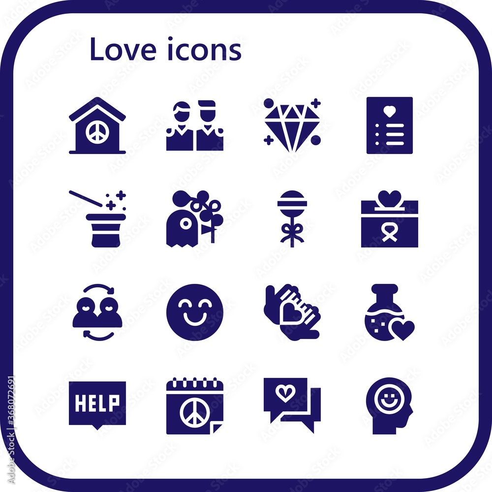 Modern Simple Set of love Vector filled Icons Modern Simple Set of love Vector filled Icons