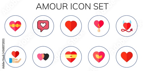 amour icon set
