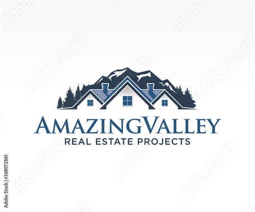 Real estate home logo vector