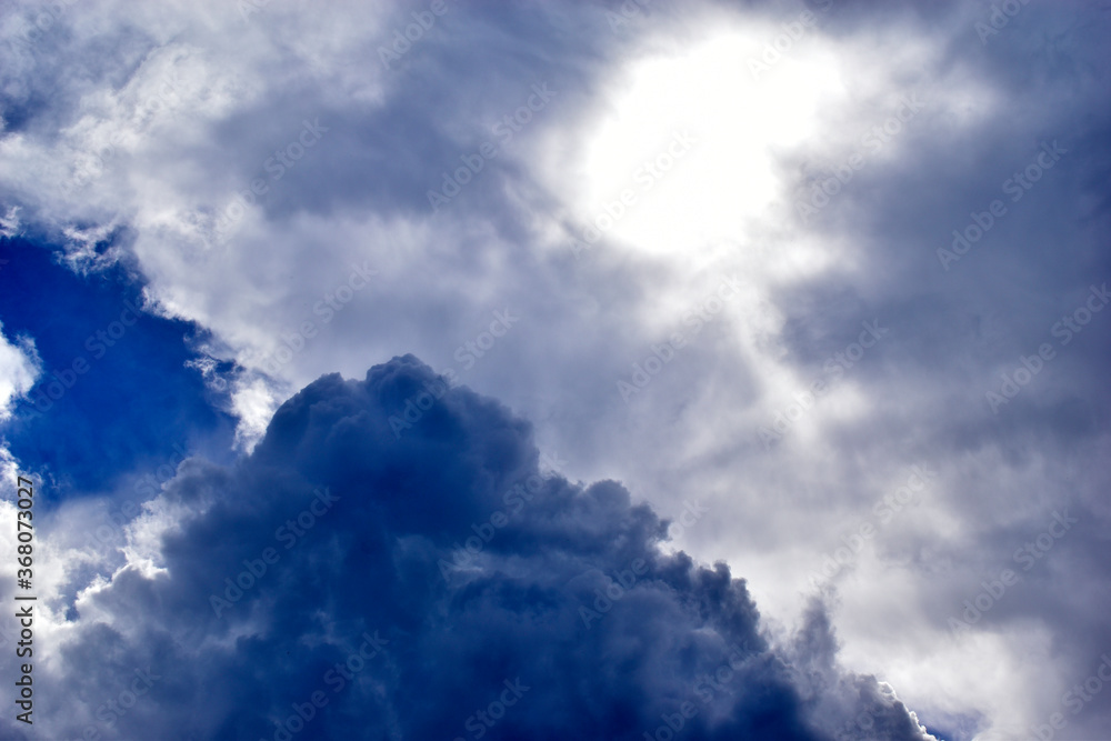 The stormy beauty of the blue Cumulus clouds in summer The stormy beauty of the blue Cumulus clouds in summer