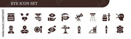 Modern Simple Set of eye Vector filled Icons