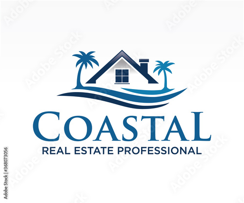 Real estate home logo vector