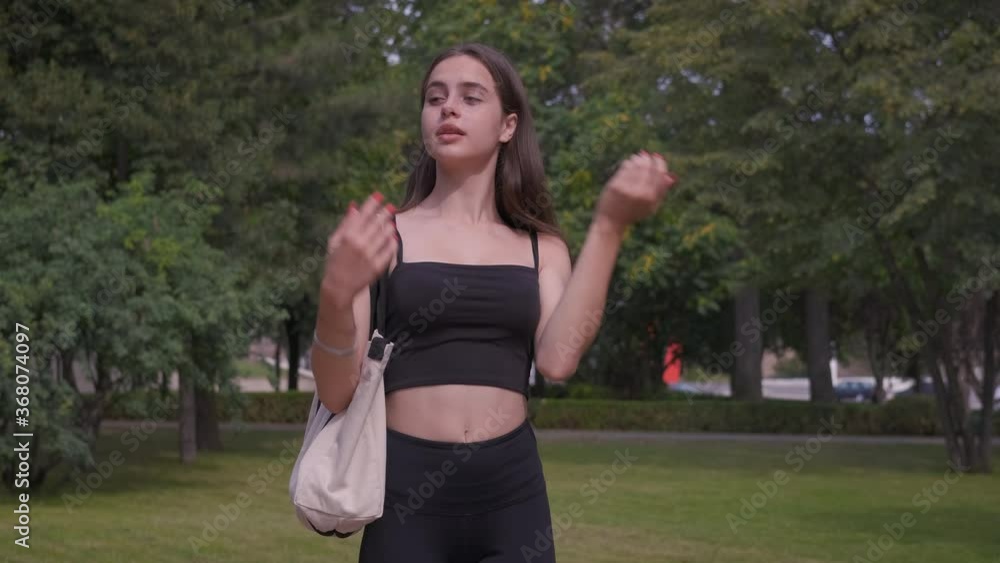 Beautiful girl with an eco bag. Beautiful girl with an eco bag.