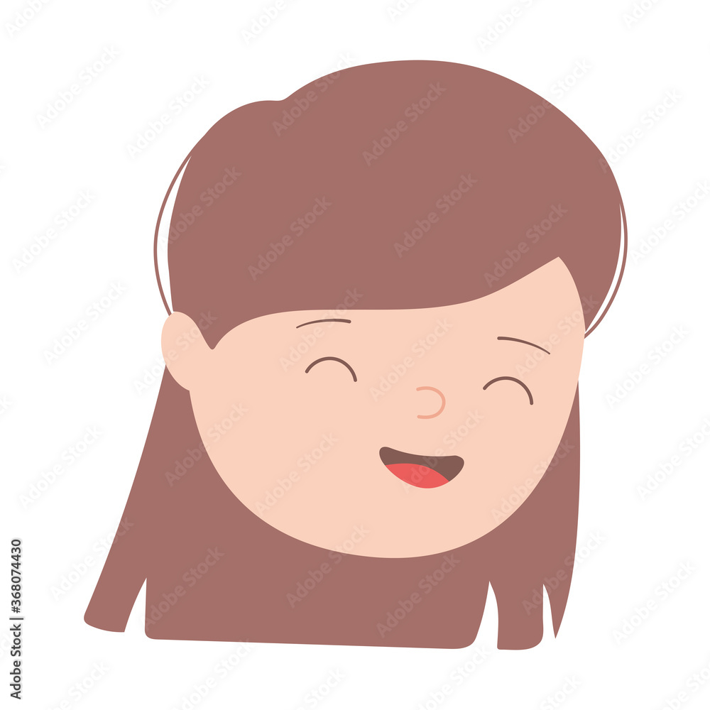 young woman face cartoon character isolated icon design young woman face cartoon character isolated icon design