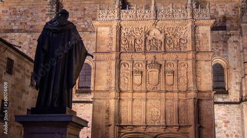 Картината върху платно Foto nocturna de la ciudad española Patrimonio de la Humanidad de Salamanca