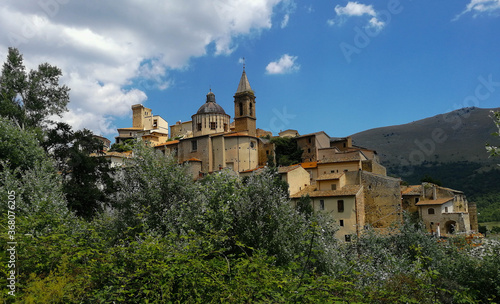 Beautiful medieval town of Cocullo in the Abruzzo mountains, Italy photo