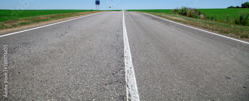 The road surface extends beyond the horizon.