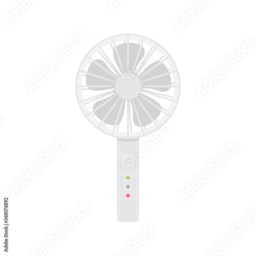 Handheld Portable Air Fan Flat UI Icon Isolated Vector Illustration