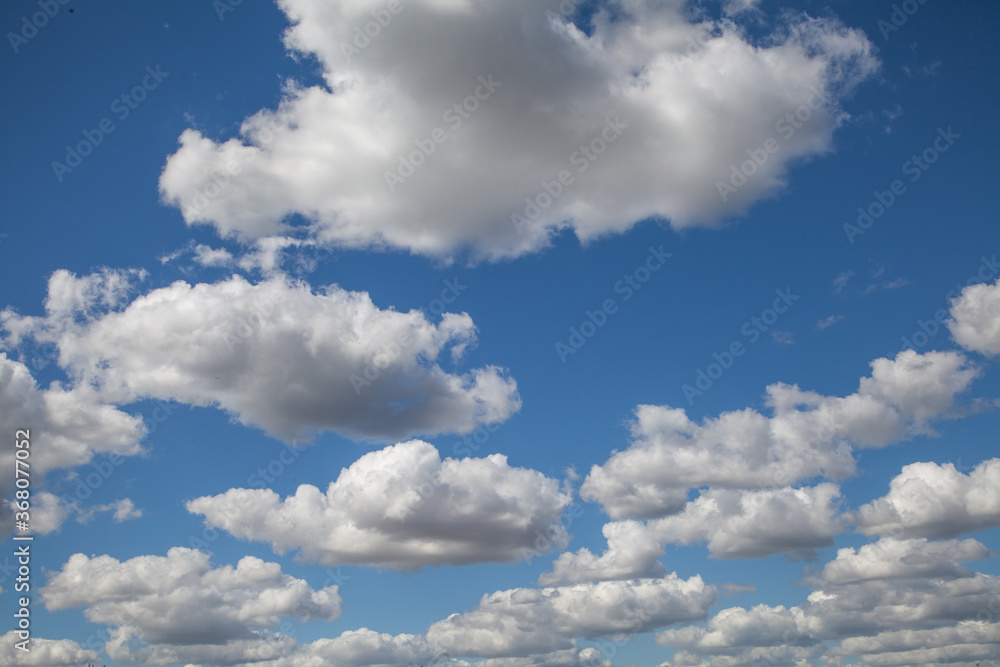 Beautiful summer blue sky with clouds.