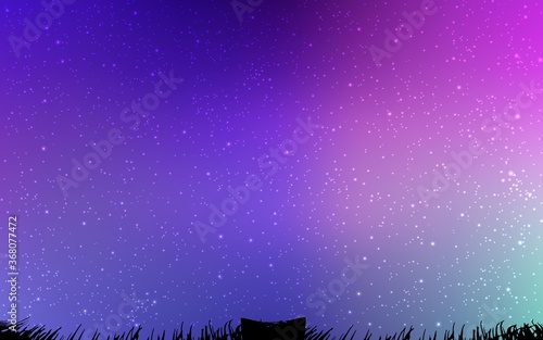 Light Pink, Blue vector pattern with night sky stars. Modern abstract illustration with Big Dipper stars. Smart design for your business advert.
