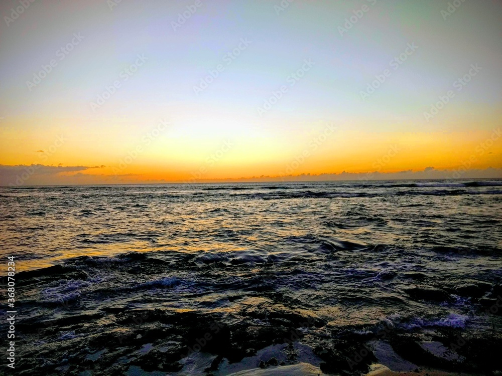 sunset over the sea