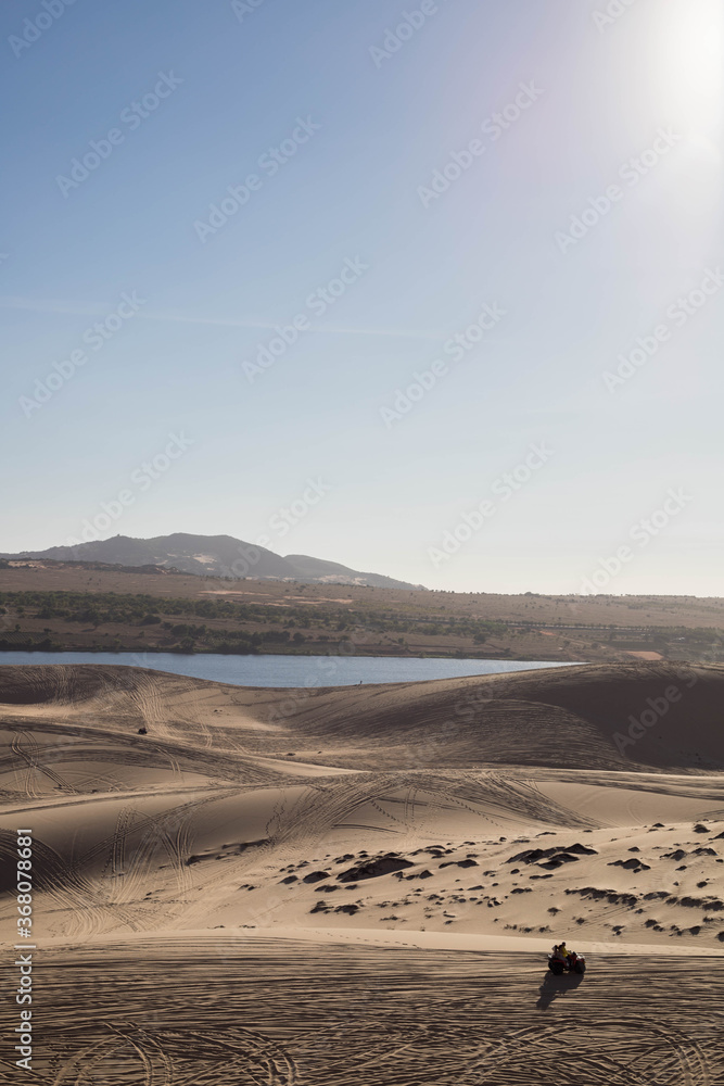 White Sand Dunes in Mui Ne, Phan Thiet, Vietnam. white sand desert White Sand Dunes in Mui Ne, Phan Thiet, Vietnam. white sand desert