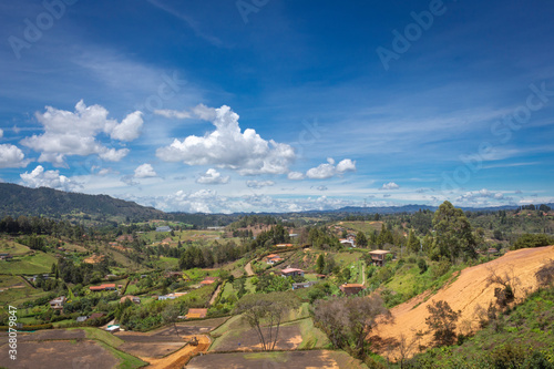 Colombian landscapes. Green mountains in Colombia, Latin America