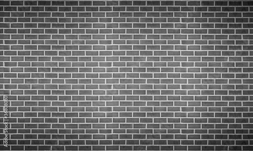 Abstract black brick wall pattern background, Blank copy space.