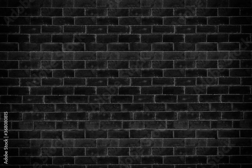 Abstract black brick wall pattern background  Blank copy space.