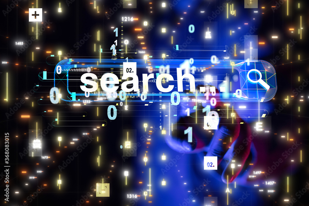 Obraz premium press online search bar engine touch digital 3d