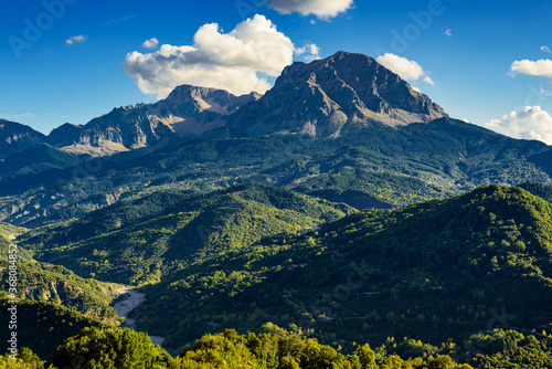 View of the gorges and mountains of Tzoumerka. Greece © Sergey