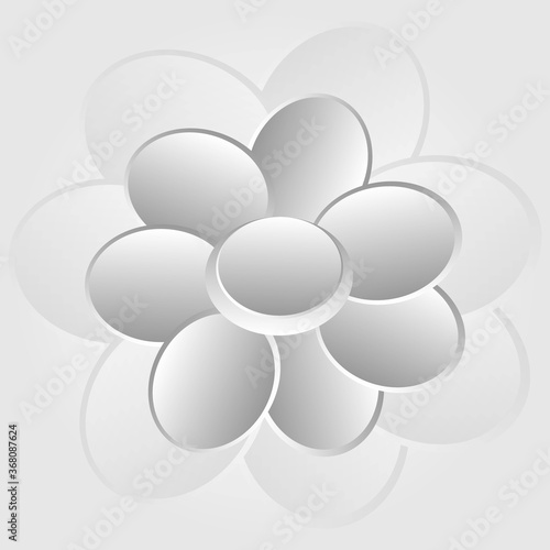black and white vector flowers.
