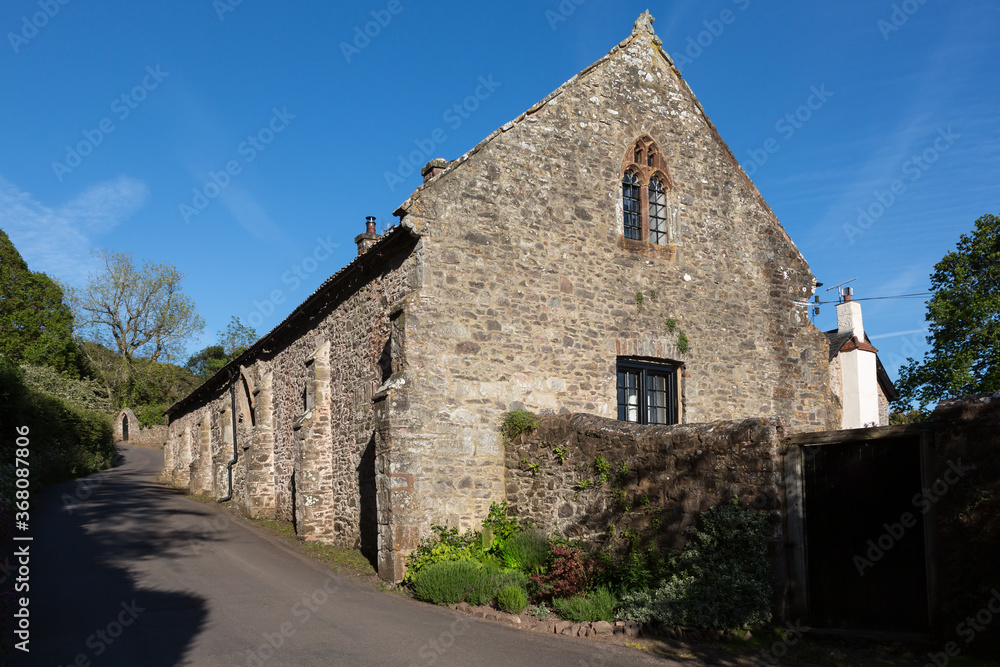 14th century Tithe Barn in Selworthy. Somerset UK