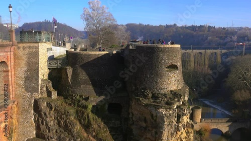 Castle Bridge and Bock Casemates, Luxembourg City, Grand Duchy of Luxembourg