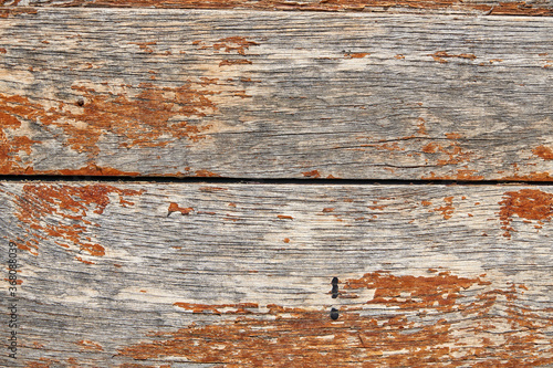 Old grunge dark textured wooden background, The surface of the old brown wood texture, top view brown teak wood paneling.