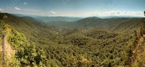 Fototapeta Naklejka Na Ścianę i Meble -  Landscape of mountain peaks, Bieszczady Mountains