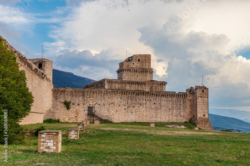 The Rocca Maggiore is a castle which dominated, for more than 8 hundred years, the citadel of Assisi and the valley of Tescio, constituting the most viable fortification for their defense. photo