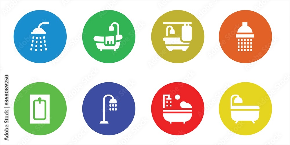 tub icon set