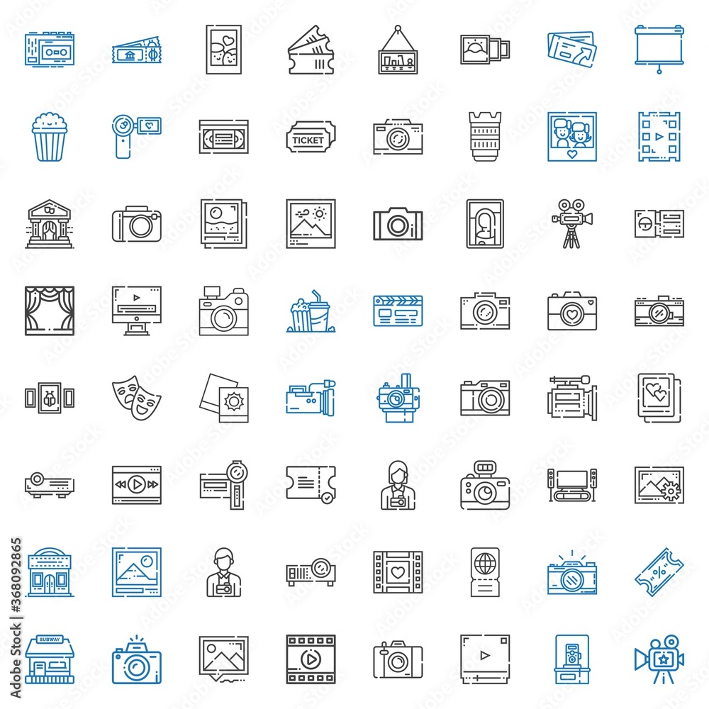 film icons set film icons set