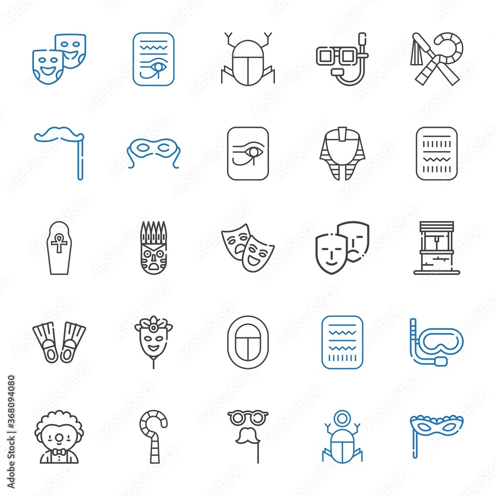 mask icons set mask icons set