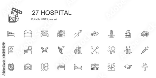 hospital icons set