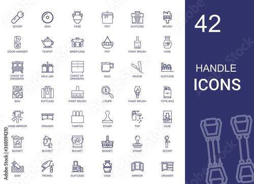 handle icons set
