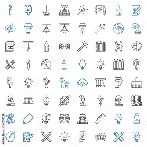 creativity icons set