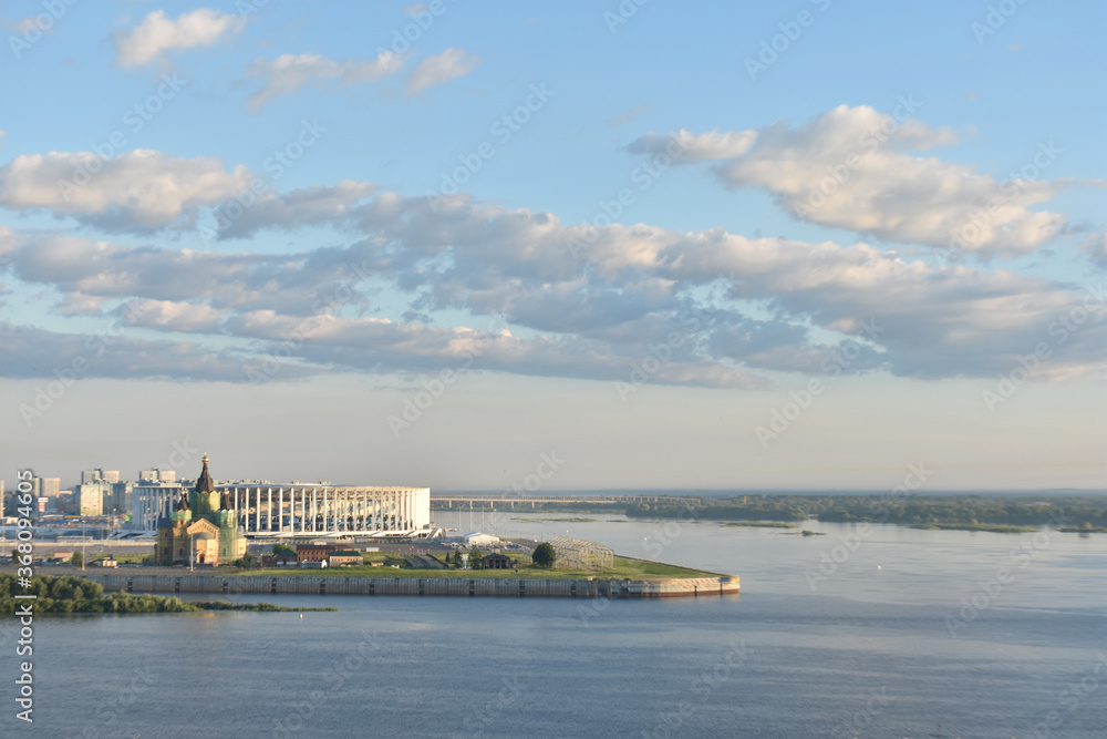 Panorama of the Nizhny Novgorod waterfront