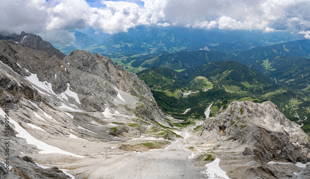 Panorama Blick vom Dachstein Gletscher Panorama Blick vom Dachstein Gletscher