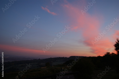 Sunrise over the hill top