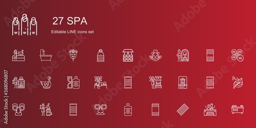 spa icons set