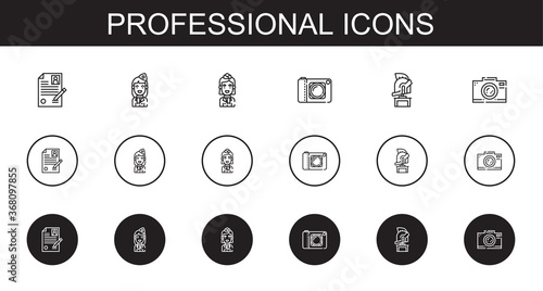 professional icons set