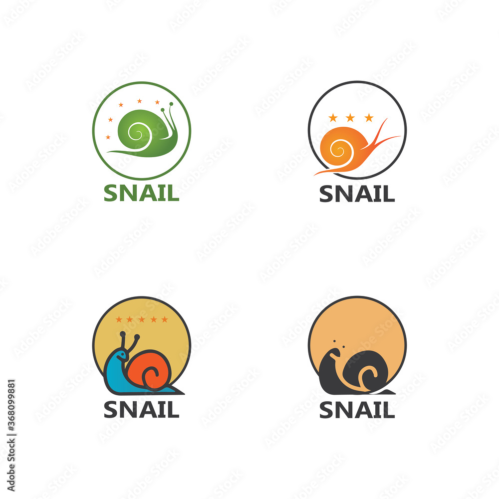 Snail logo vector template icon design