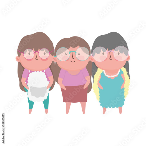 happy grandparents day, cute old grandmothers cartoon