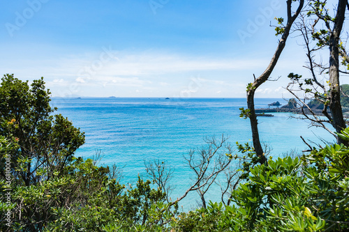 Fototapeta Naklejka Na Ścianę i Meble -  太平洋の綺麗な海と青空